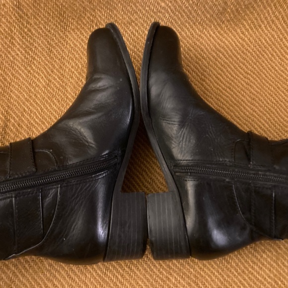 BANANA REPUBLIC Black Leather Riding Boots sz 6.5 - Picture 10 of 13